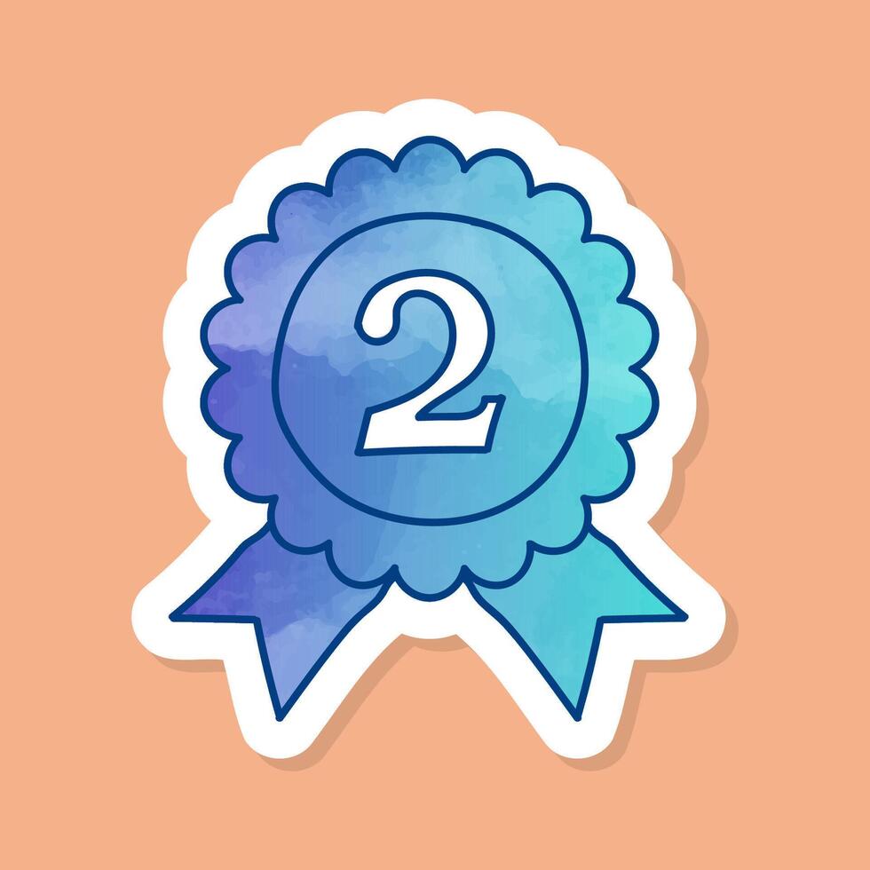 Medals color sticker gold vector