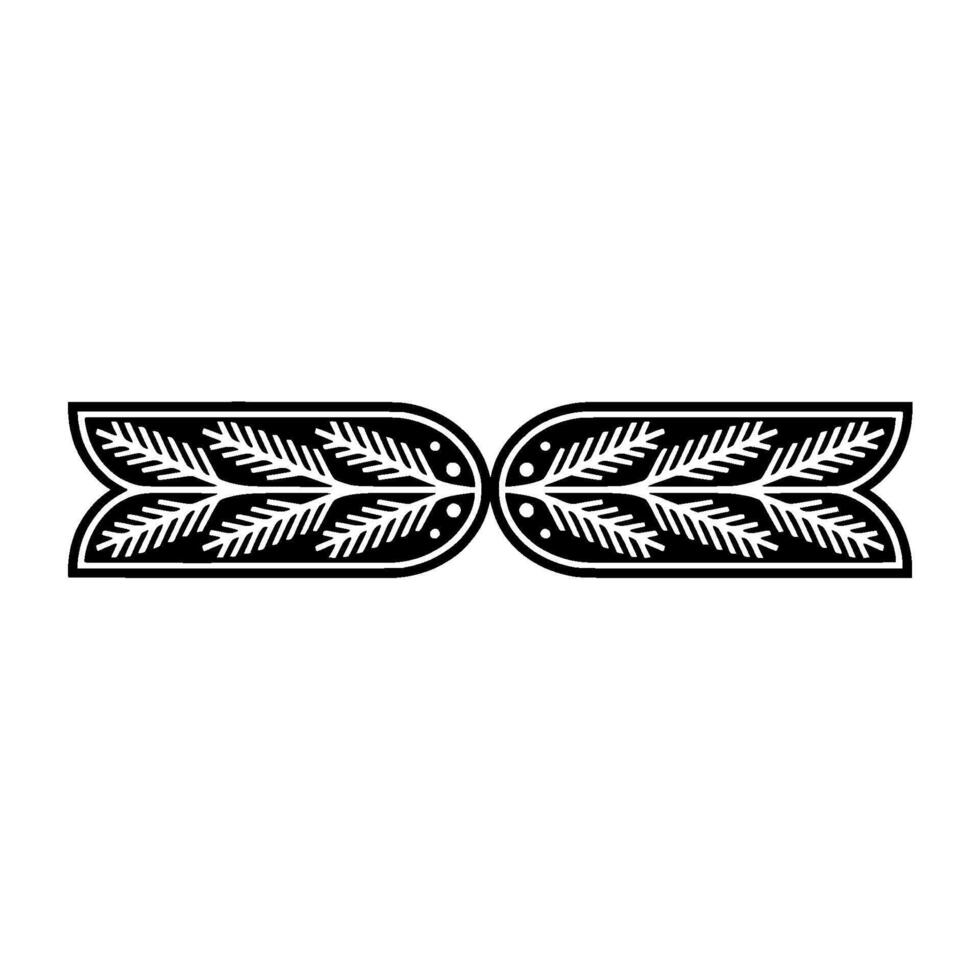 Ornate Black And White Decorative Element On Gradiated Background vector