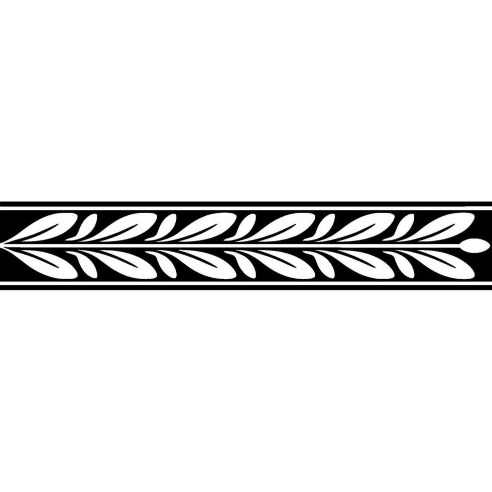 Elegant Silver Leaf Border On White Background vector
