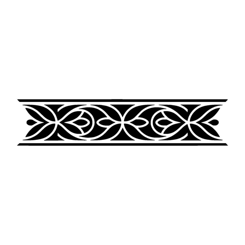 Elegant Black And White Floral Border On Light Gray Background - Ornament vector