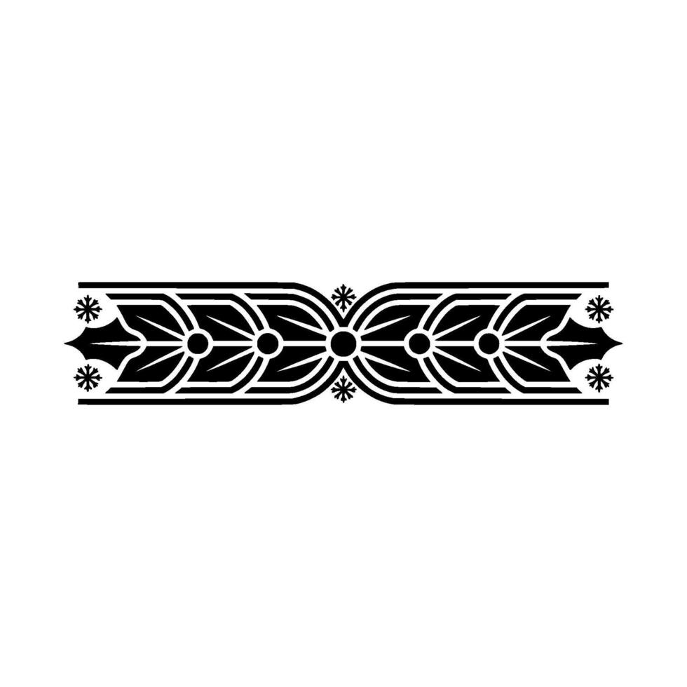 Art Deco Border With Red And Black Accents vector