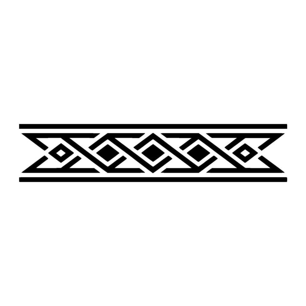 Abstract Geometric Pattern, Black And White Border vector