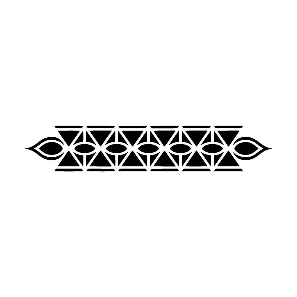 Minimalist Black Geometric Border, Ethnic Ornament, Art vector