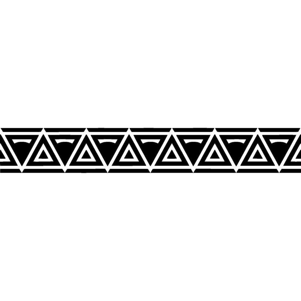 Geometric Triangle Border, Black And White Illustration vector