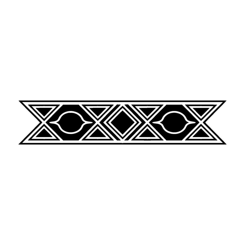 Geometric Black White Border, Minimalist Ornament, Decorative Element vector