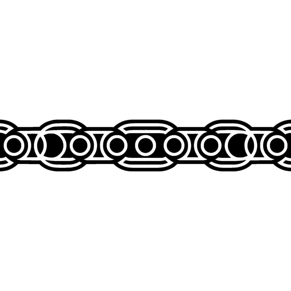 Art Decoinspired Geometric Border, Black And White vector