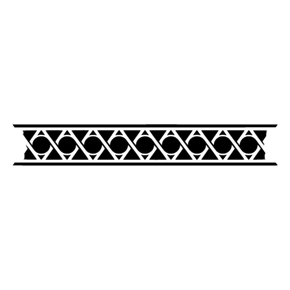 Geometric Border Pattern In Black And White, Minimalist - Abstract vector