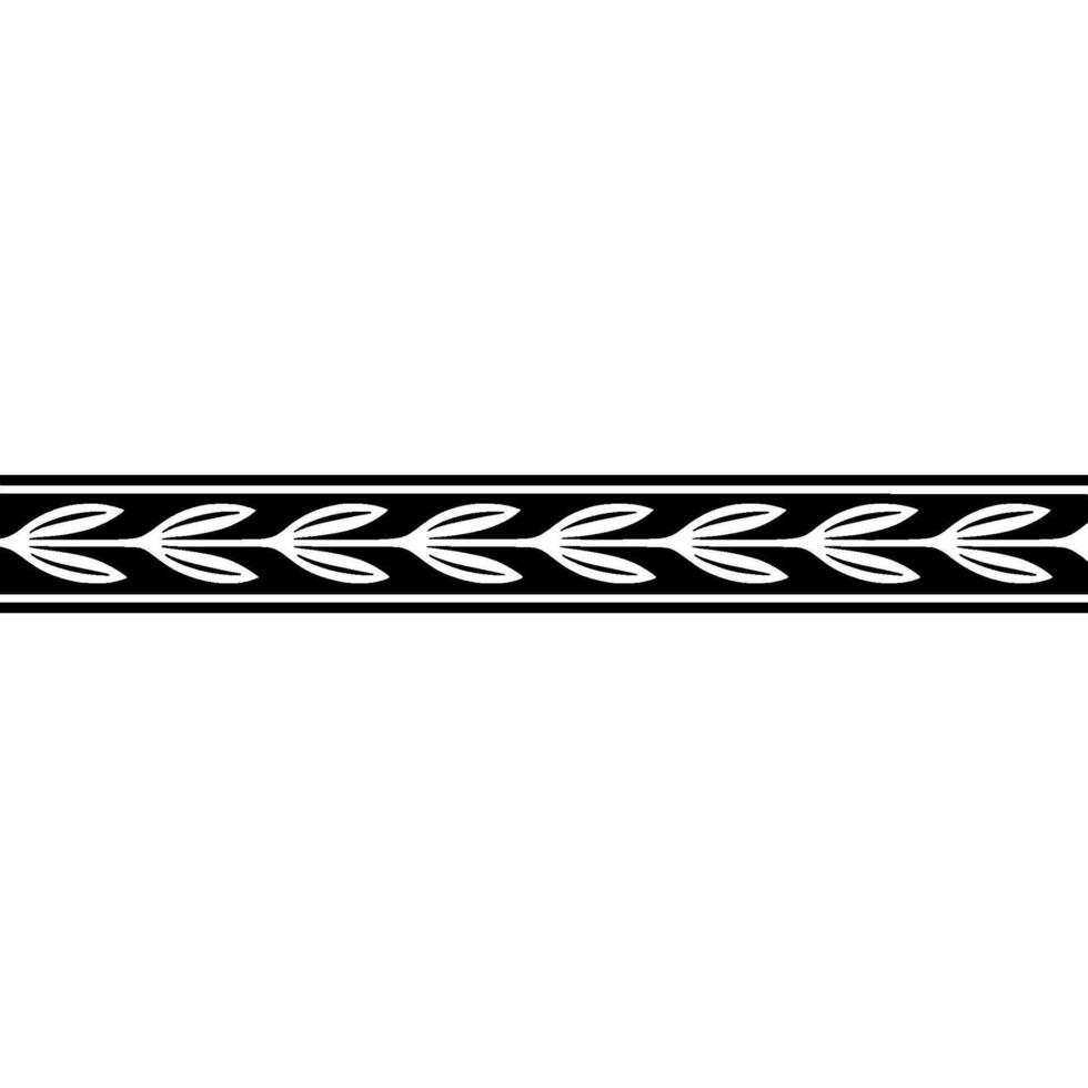 Minimalist Leaf Border On White Background - Leaves vector