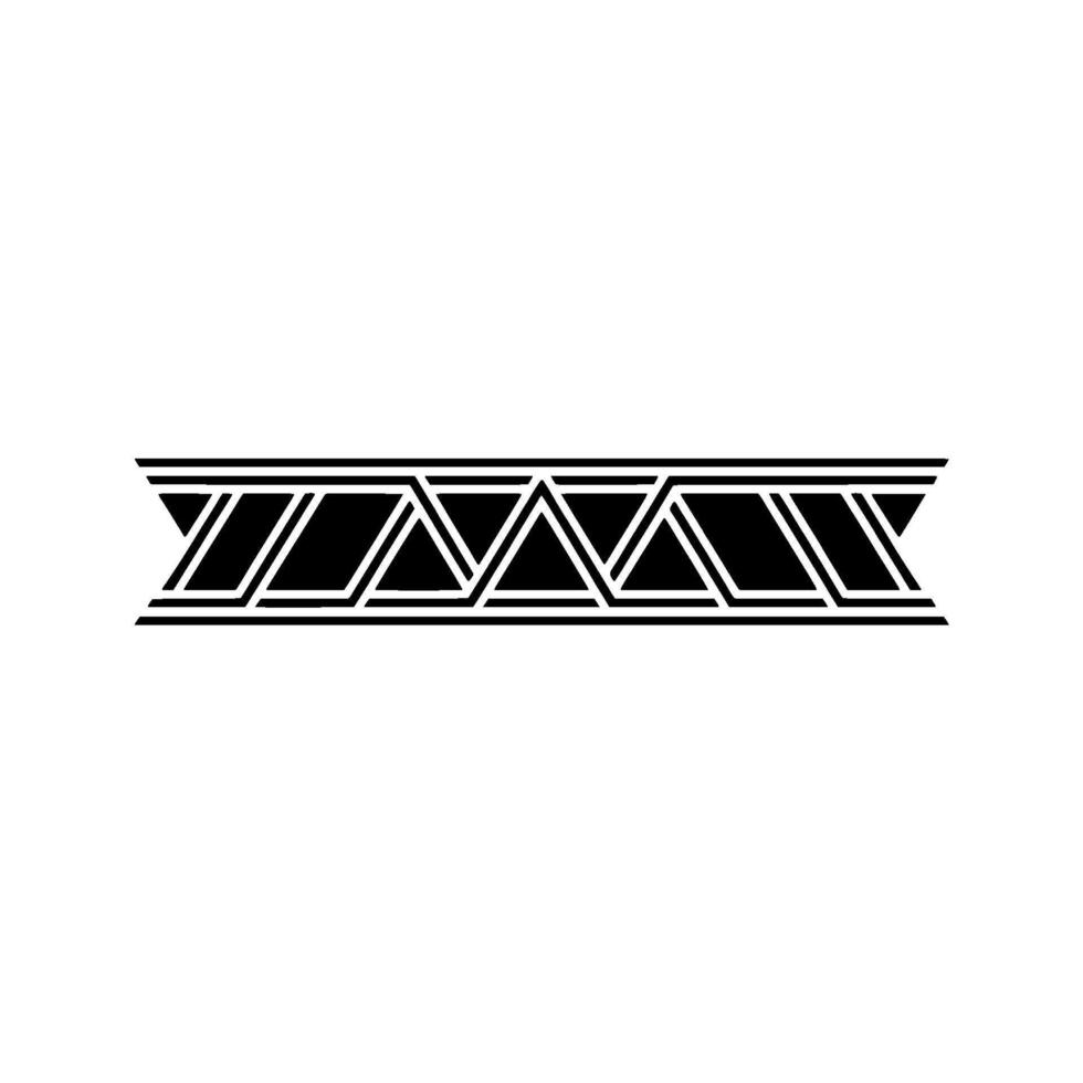 Geometric Border Black White Abstract Pattern - Decoration vector