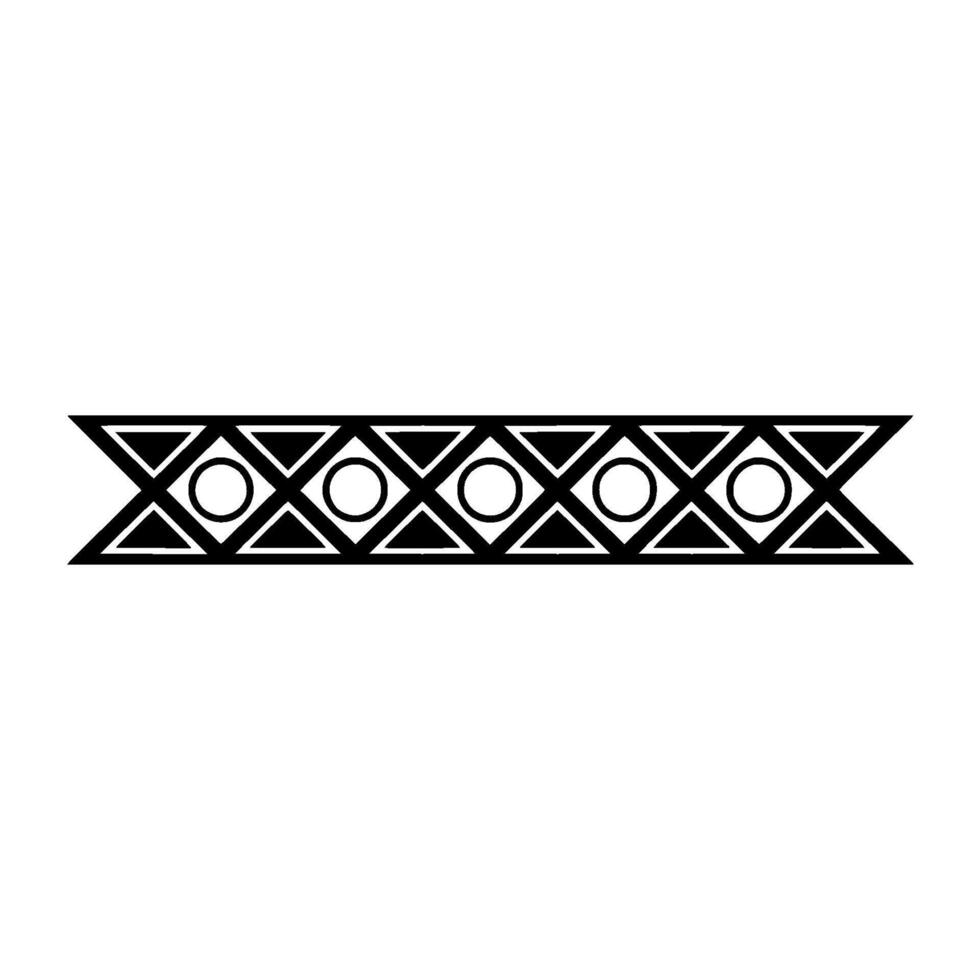 Geometric Ornamental Border, Black And White - Ornament vector