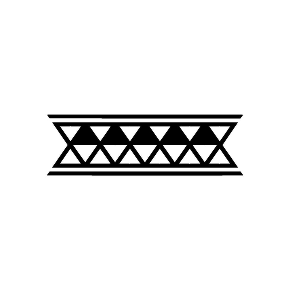 Geometric Border Modern Black White Pattern - Minimalist vector