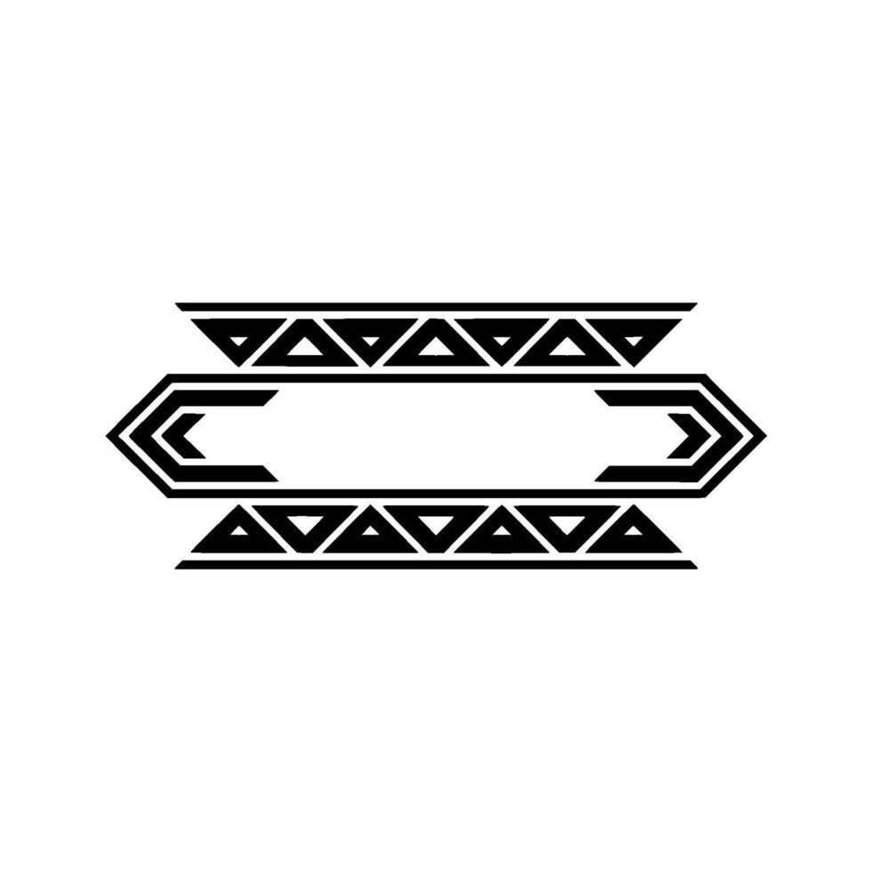 Geometric Border Element, Tribal, Minimalist vector