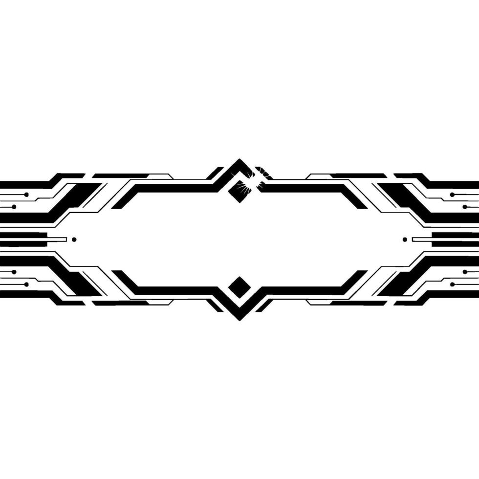 Futuristic Tech Frame, Minimalist Circuit Board vector