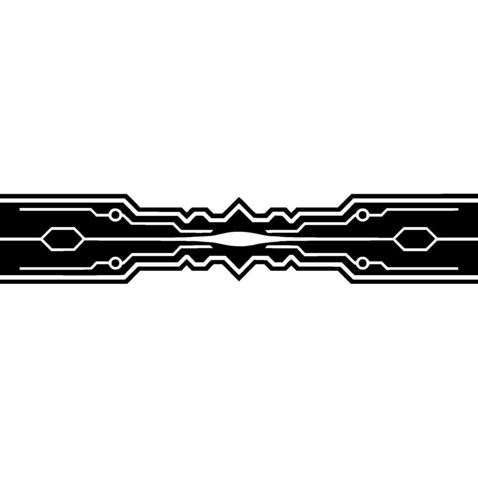 Tech Circuit Board Illustration Futuristic, Minimalist Style vector