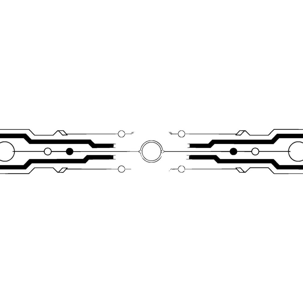 Abstract Futuristic Circuitry On White Background vector