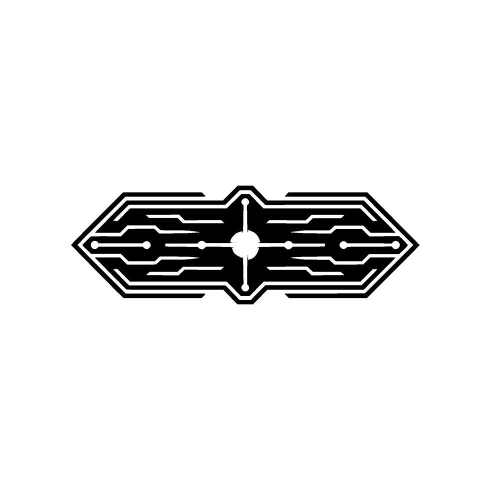 Futuristic Circuit Board Tech, Digital, Minimalist vector