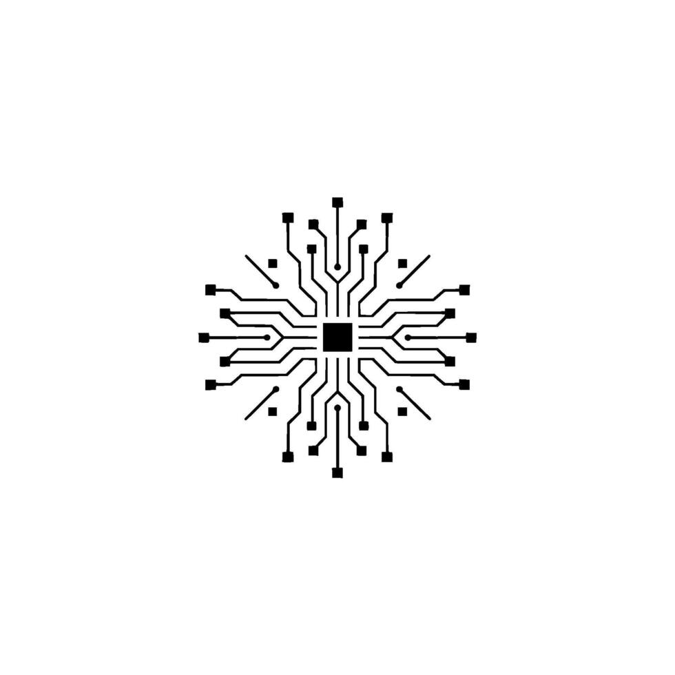 Minimalist Tech Circuit Board Pattern On Light Gray Background vector