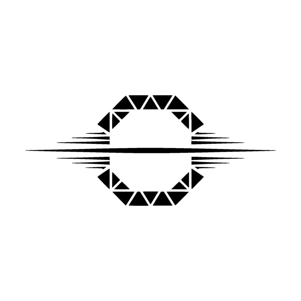 Geometric Abstract Octagon Motion Lines, Minimalist vector