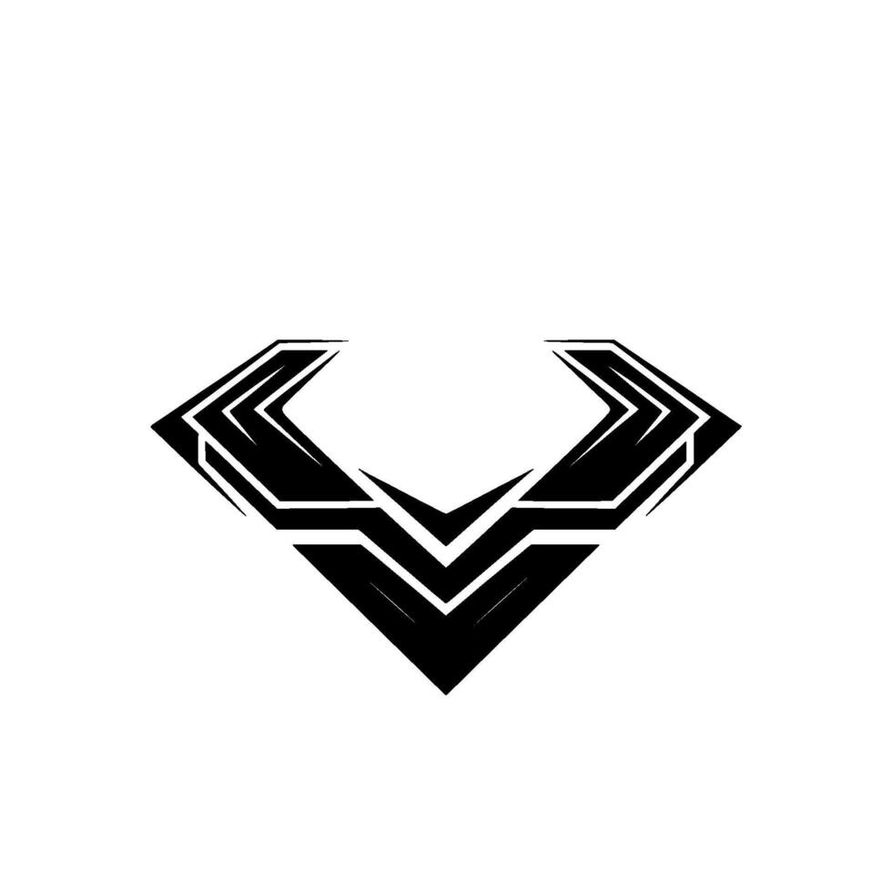 Abstract Black White Diamond, Geometric Style vector