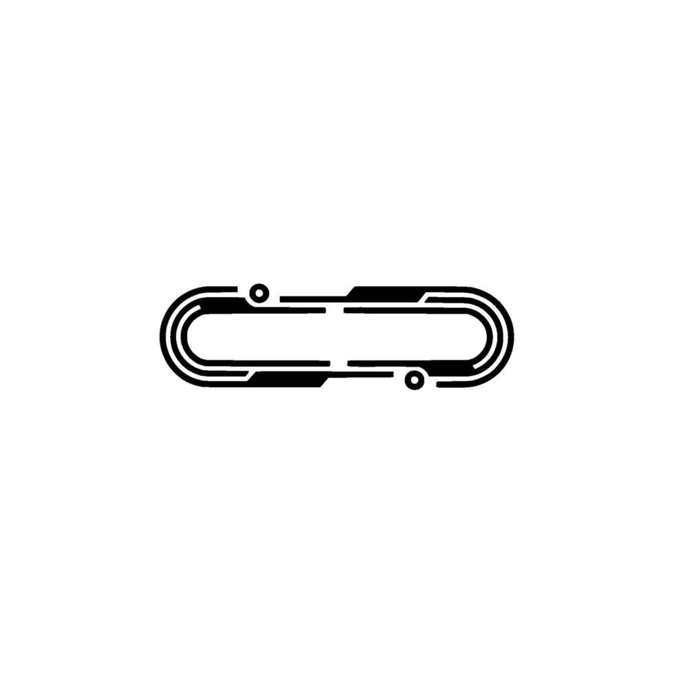 Minimalist Tech, Circuit On White vector