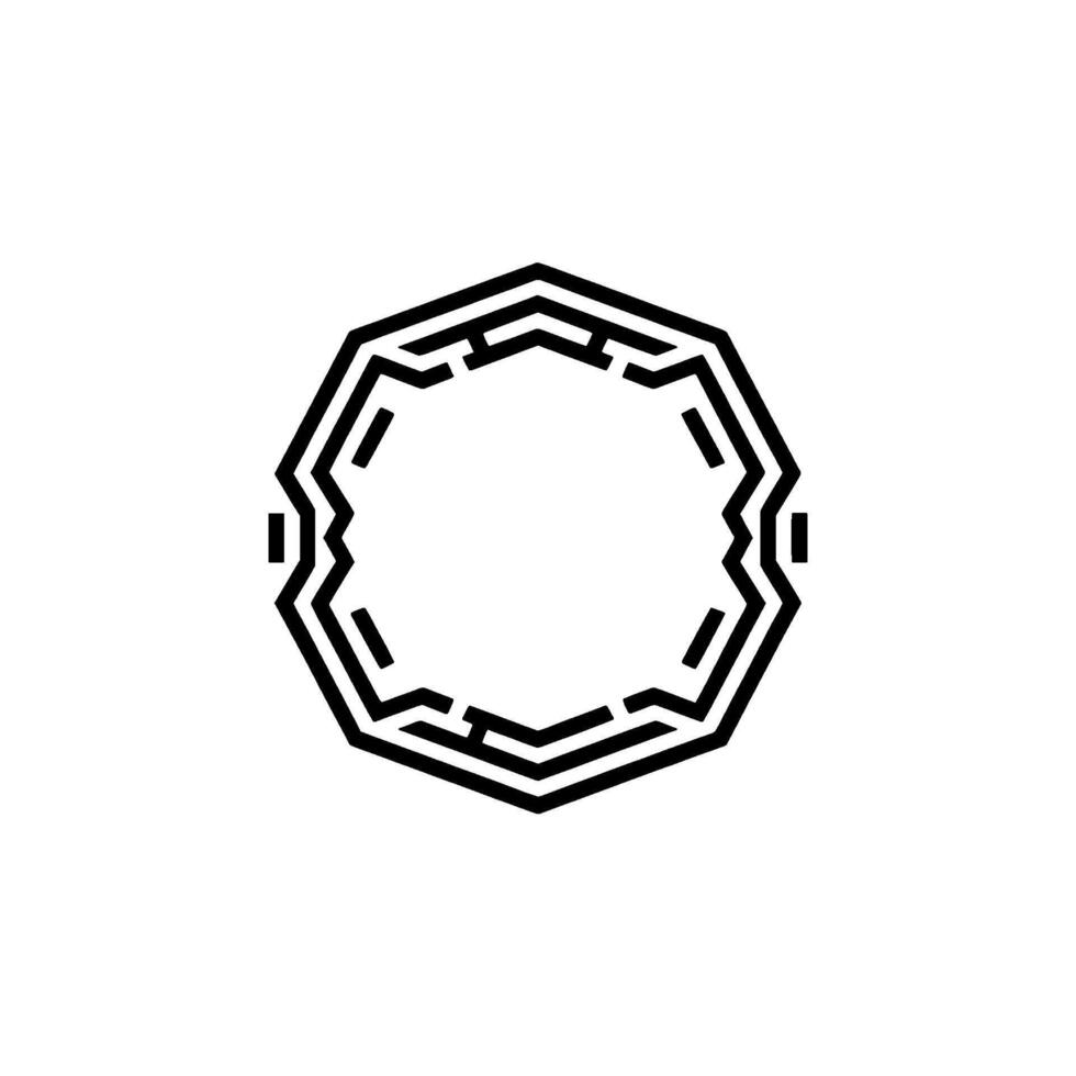 Geometric Abstract, Minimalist Black And White Frame, Concept Art vector
