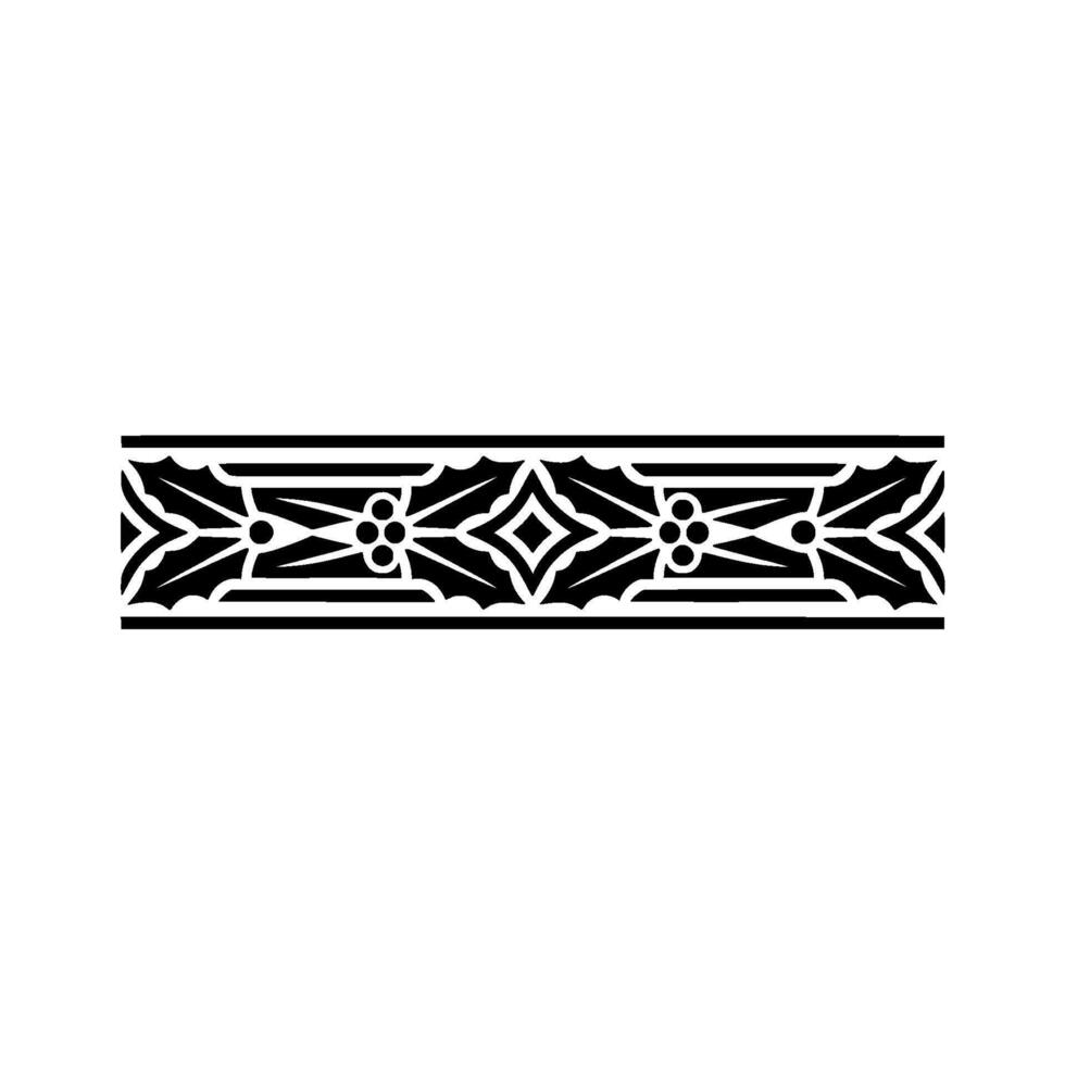 Ornamental Black And White Border, Illustration vector