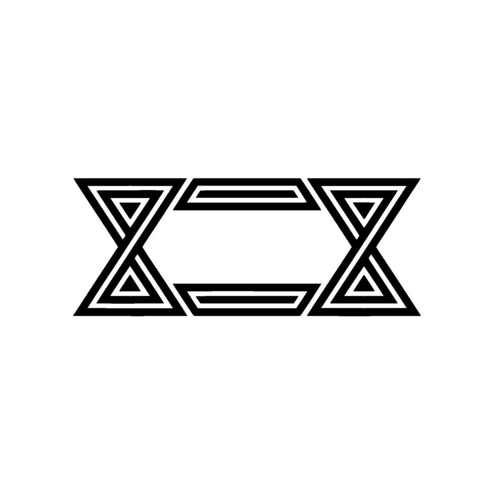 Geometric Abstract Frame Black And White Art Deco vector