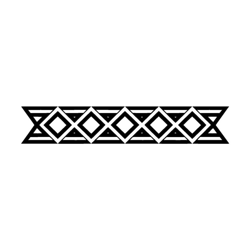 Geometric Black Pattern Element On White Backdrop vector