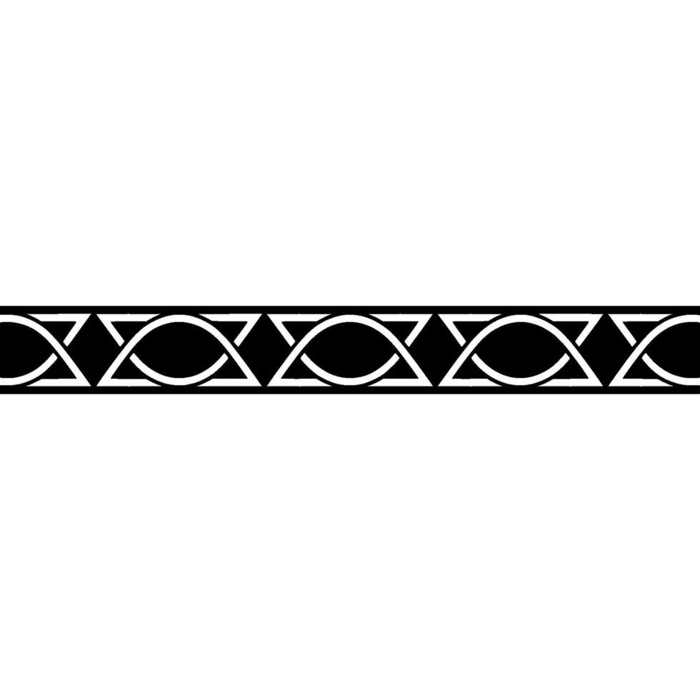 Geometric Black Border Element On White Background - Pattern vector