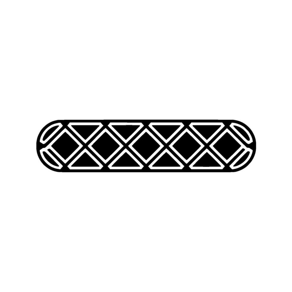 Geometric Black And White Element Shape On White vector