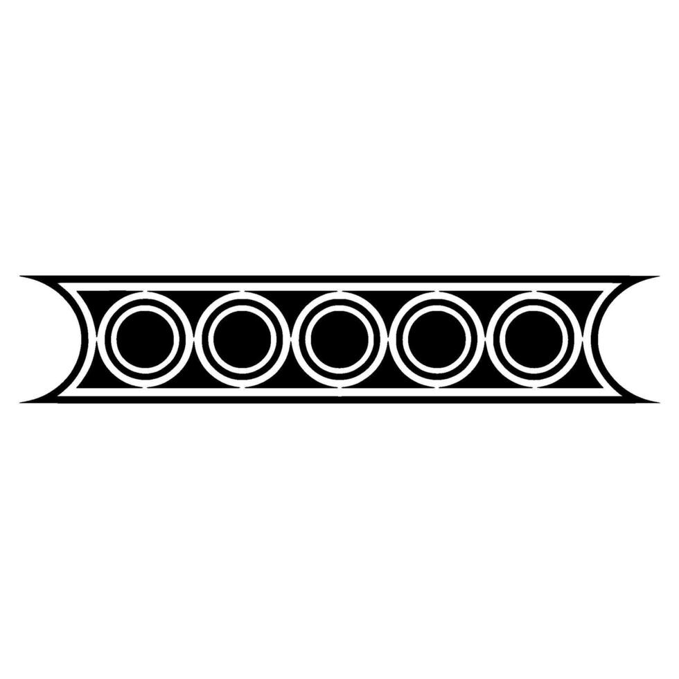Minimalist Geometric Border Black White Circular vector