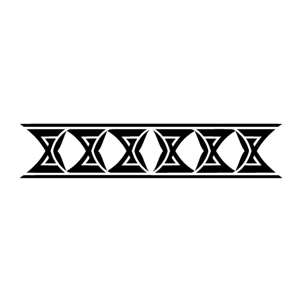 Minimalist Geometric Border Black White Decorative Pattern vector