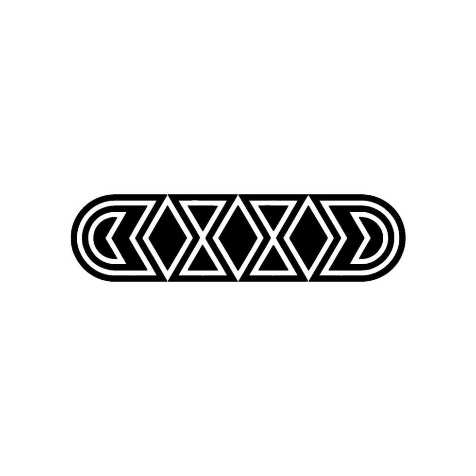 Minimalist Geometric Black Shapes On White, Modern Abstract Pattern vector