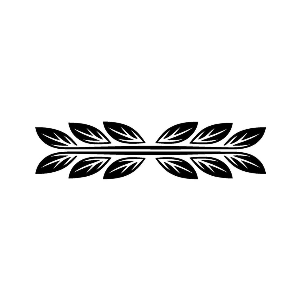 Minimalist Laurel Wreath Element On Light Background vector