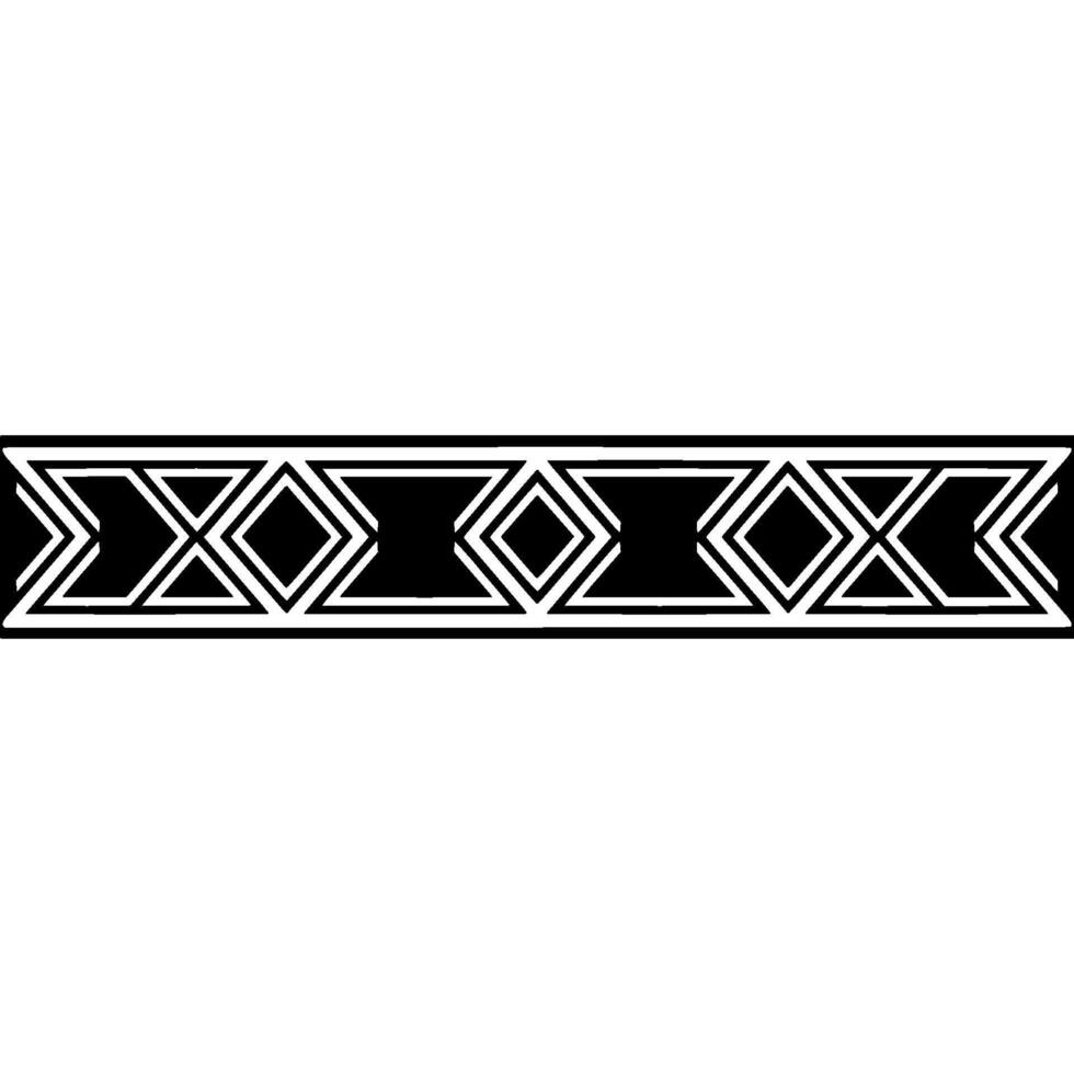 Geometric Border, Black And White, Modern, Repeating Pattern vector