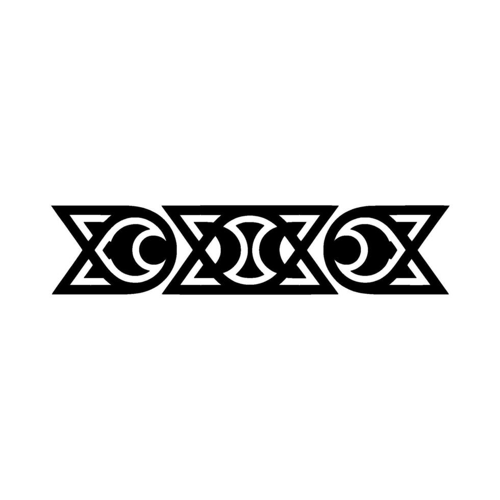Celtic Knotwork Border In Black On White, Minimalist vector