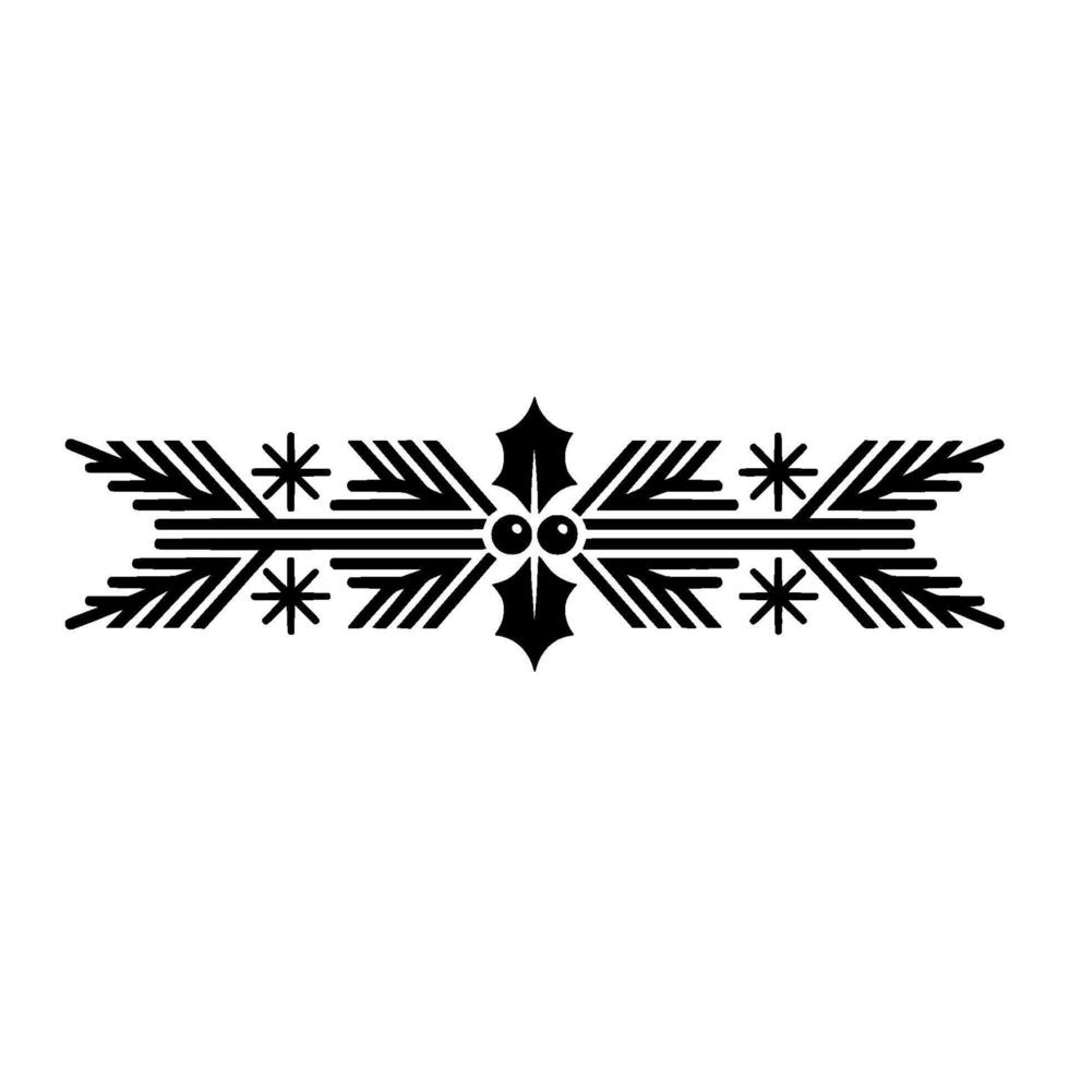 Minimalist Holiday Border Holly, Berries, And Pine vector