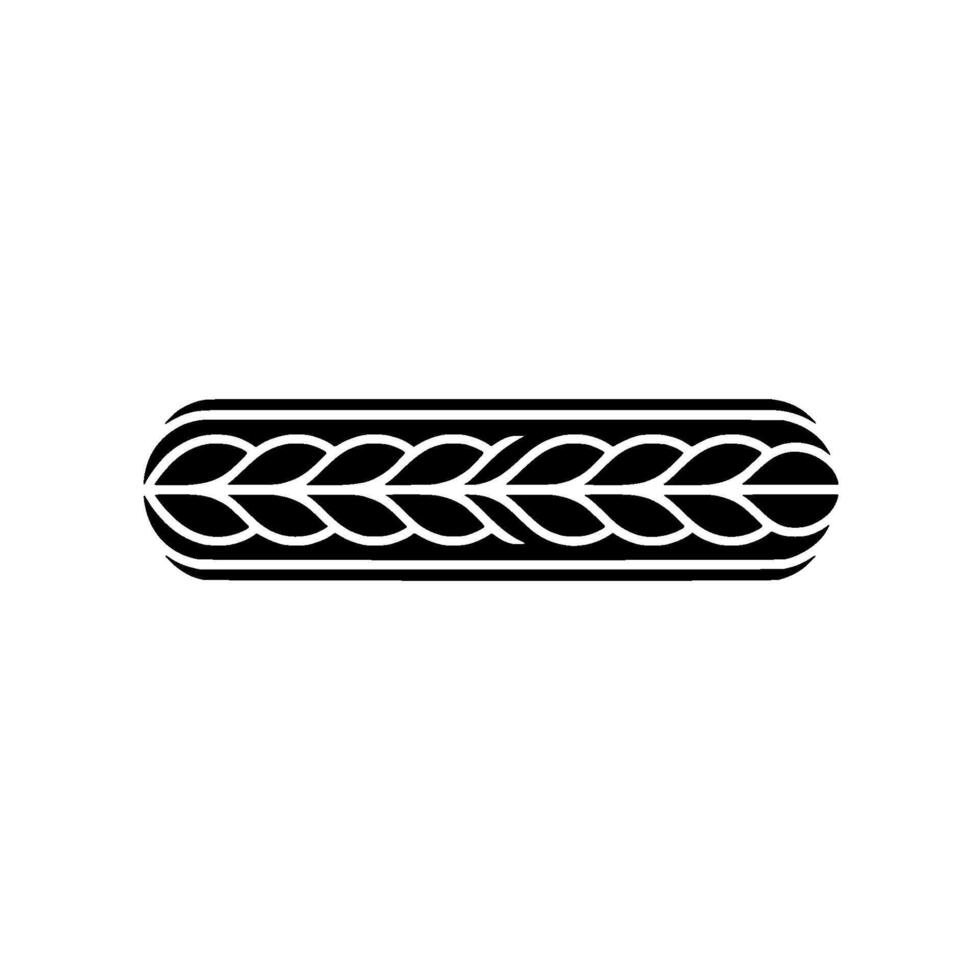 Minimalist Braided Leaf Pattern On White Background vector