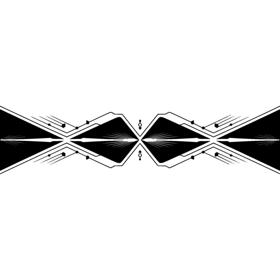 Geometric Abstract Black White Symmetry vector