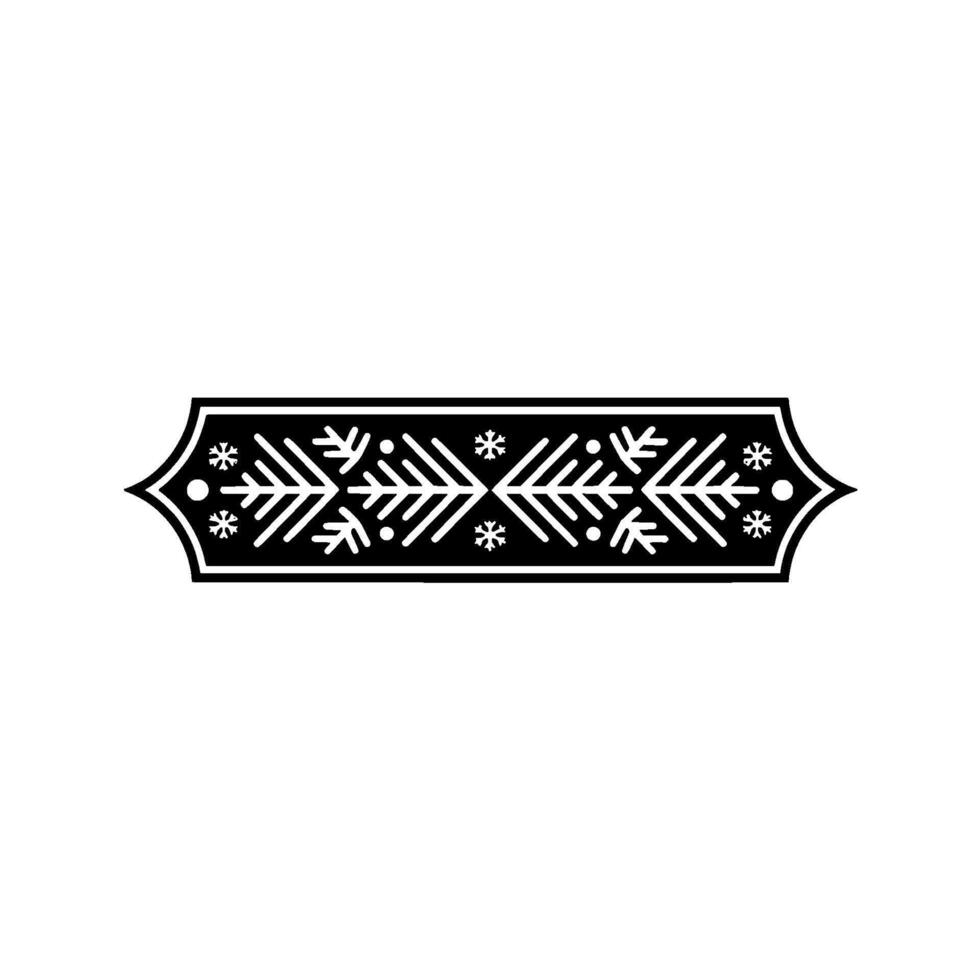 Elegant Black White Winter Ornament - Snowflake vector