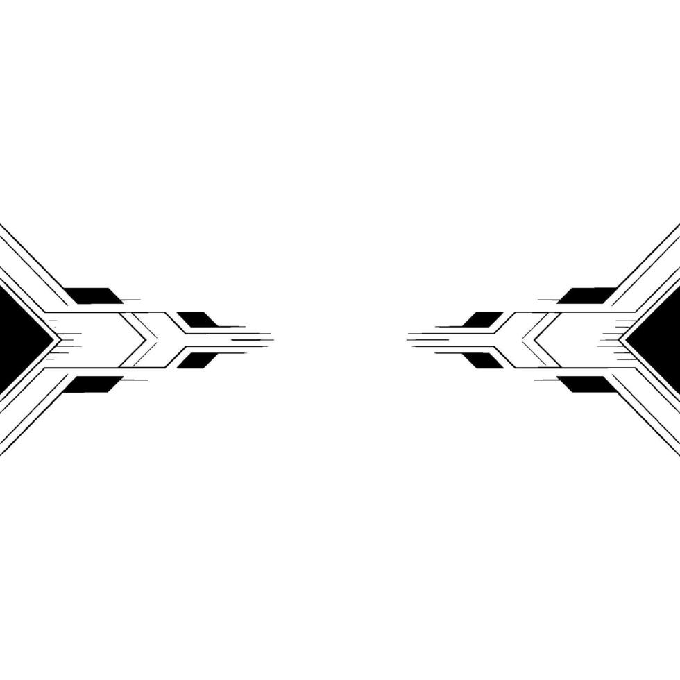 Abstract Art Deco With Symmetry And Negative Space vector