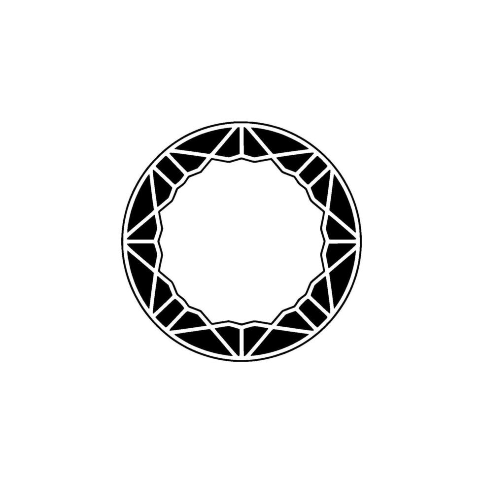 Geometric Circle Pattern Abstract Black And White vector