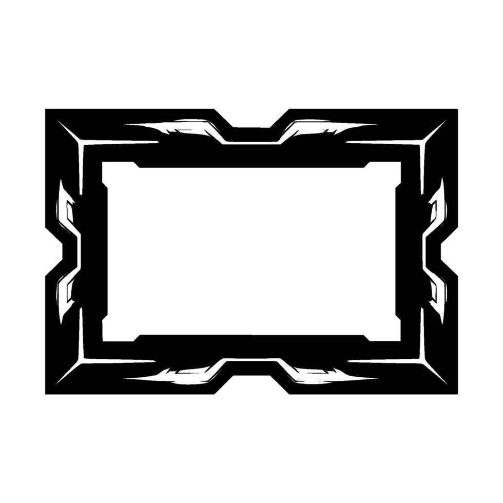 Futuristic Tech Frame Geometric, Glowing Lines, Stream Overlay Element vector