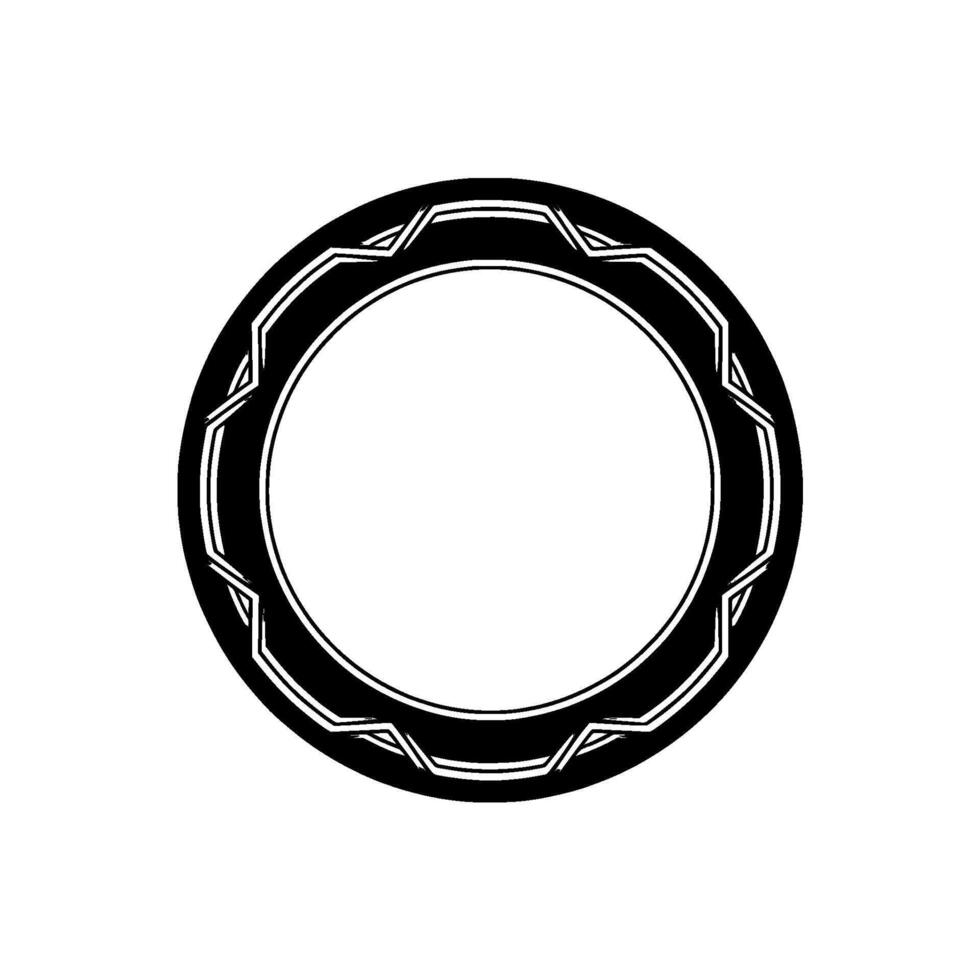 Geometric Circle Black, White, Gray Abstract Pattern vector