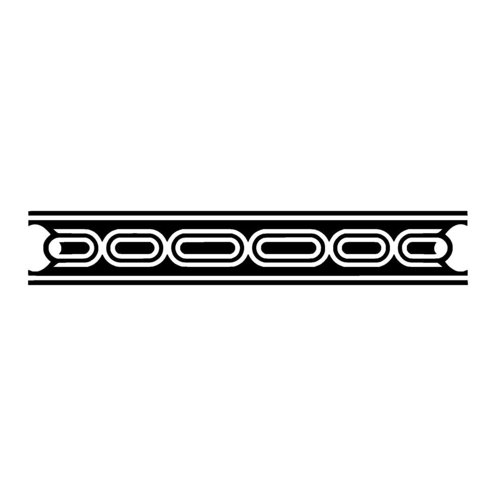 Elegant Geometric Border In Black And White - Element vector