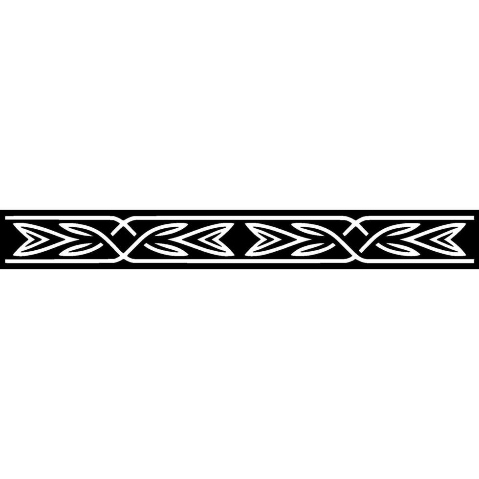 Celtic Knotwork Border, Black And White, Geometric vector
