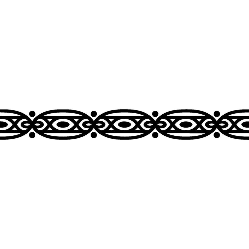 Ornate Black Border Element On White Background vector