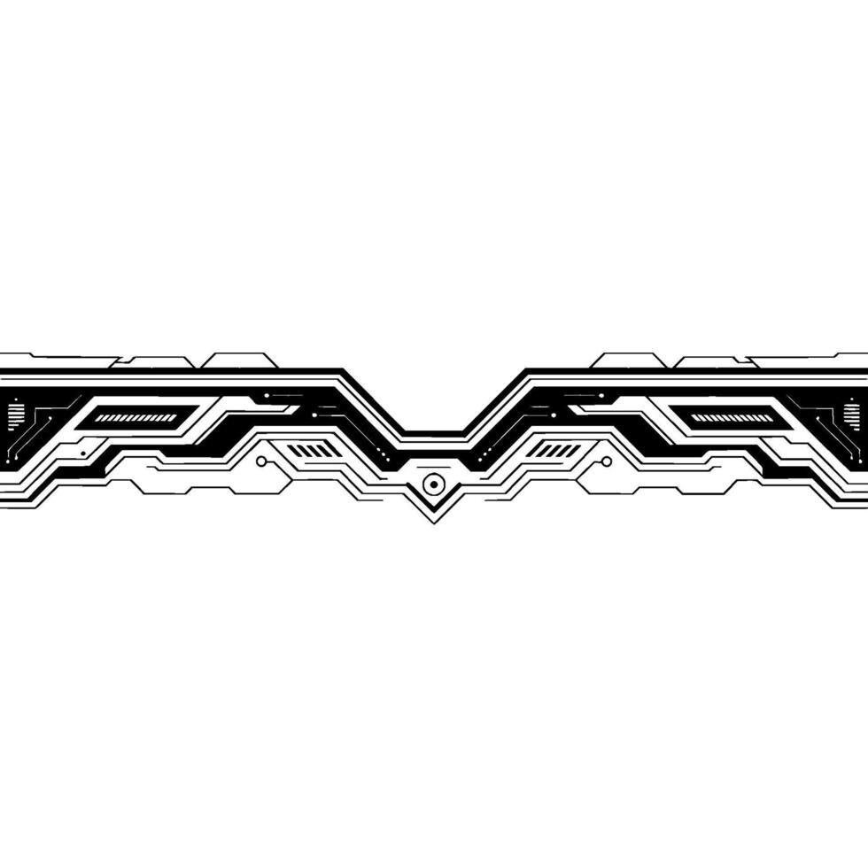Tech Border Futuristic Circuit Board vector