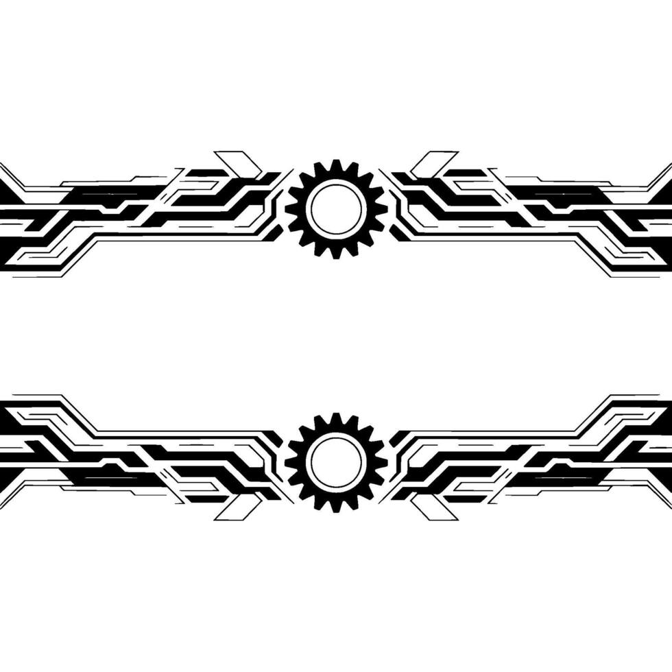 Futuristic Tech Circuit Board Gears vector