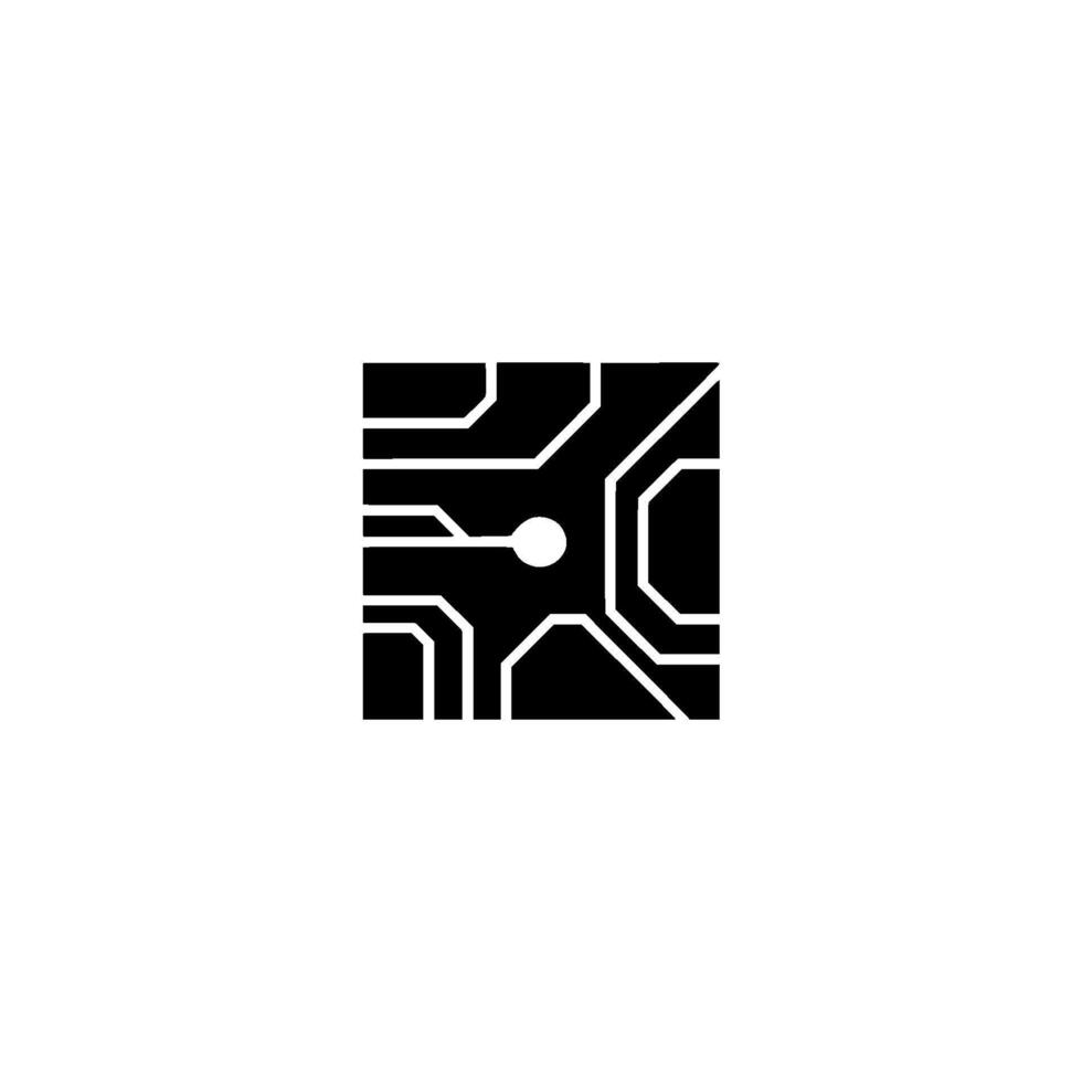 Abstract Circuit Board With Glowing Dot vector